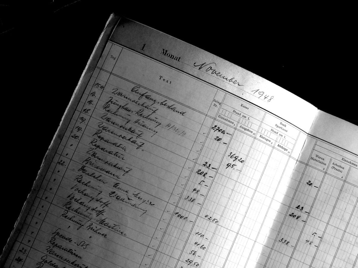 Kassabuch November 1948